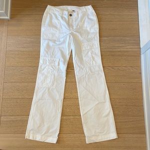 FREE PEOPLE White Cargo Pants